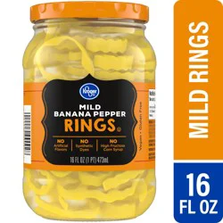 Kroger Mild Banana Pepper Rings - 16 fl oz