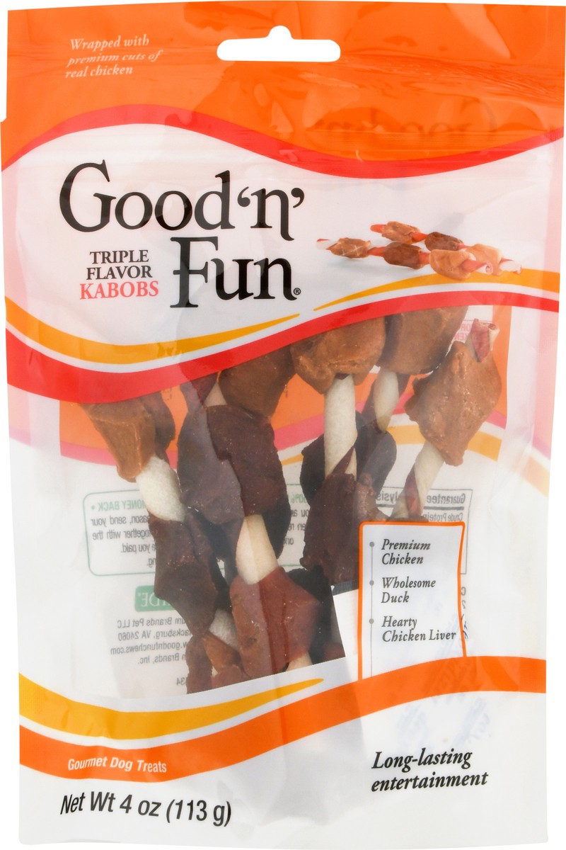 slide 1 of 11, Good 'N' Fun Kabobs Triple Dog Treats 4 oz Bag, 4 oz