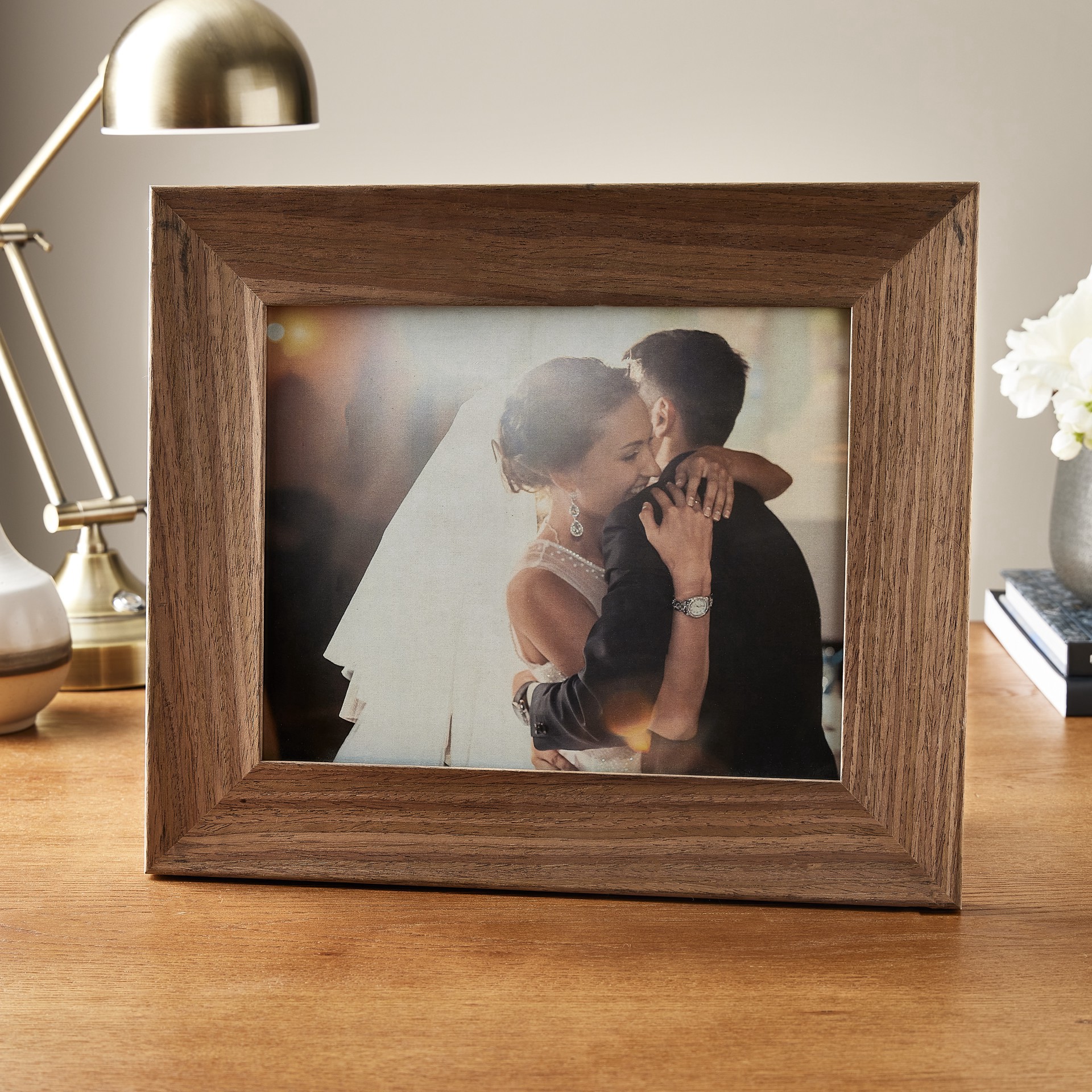 slide 5 of 5, Expressions 8" X 10" Walnut Wide Scoop Frame By Studio Decor, 8 in x 10 in