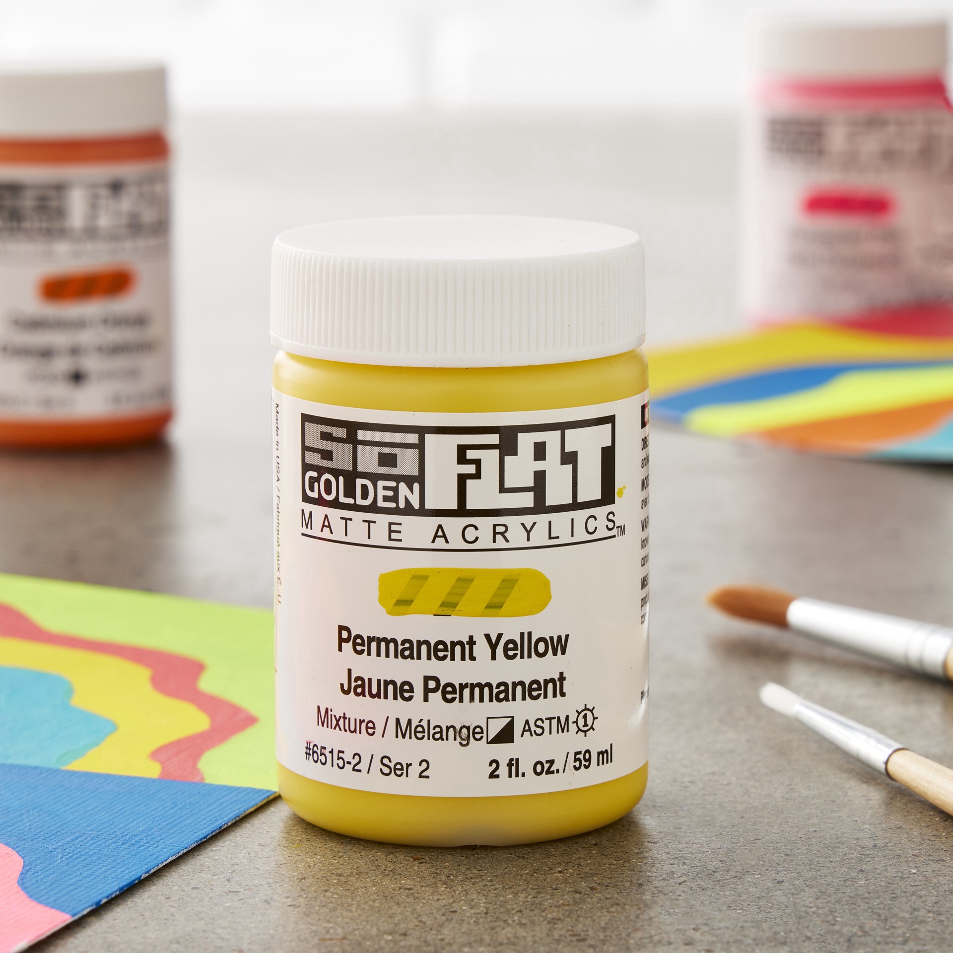 slide 2 of 5, Golden 2oz. Soflat Matte Acrylic Paint, 2 oz