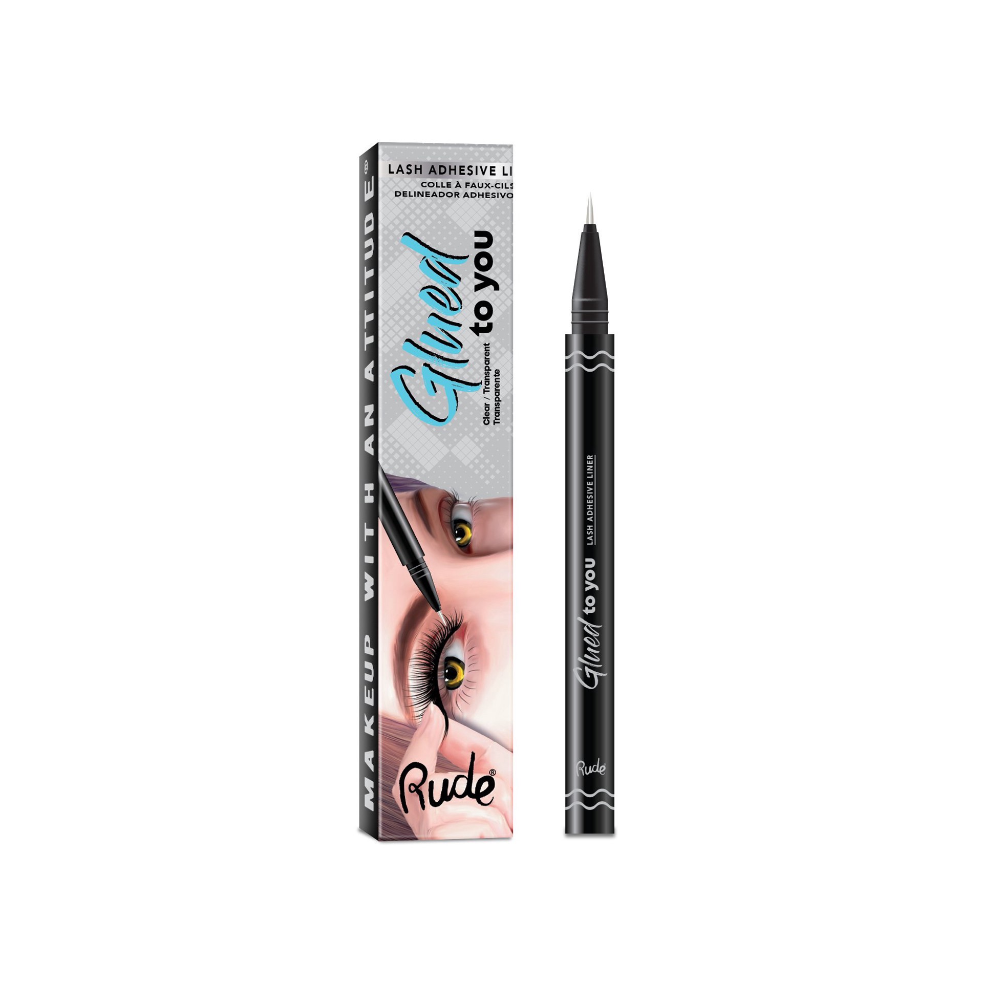 slide 1 of 1, Rude Cosmetics Glued To You Lash Adhesive Liner - Clear, 1 ct