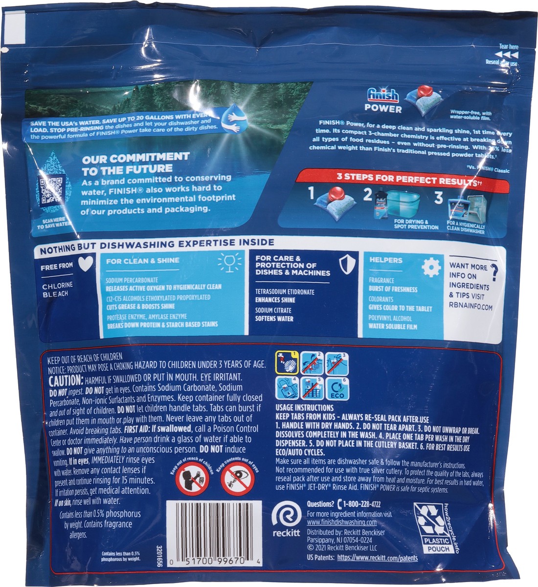 slide 9 of 9, Finish Power Dishwasher Detergent Tablets, 43 ct, 43 ct