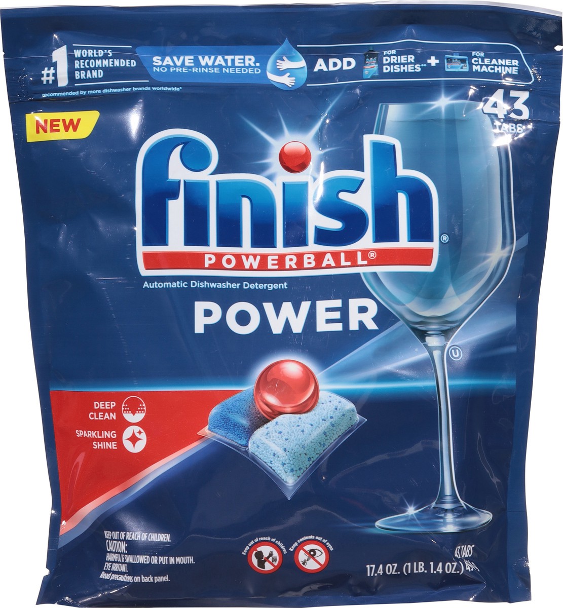 slide 2 of 9, Finish Power Dishwasher Detergent Tablets, 43 ct, 43 ct