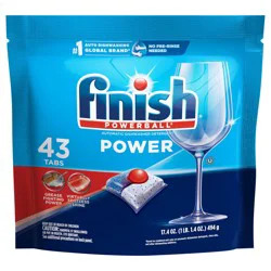 Finish Power Dishwasher Detergent Tablets, 43 ct
