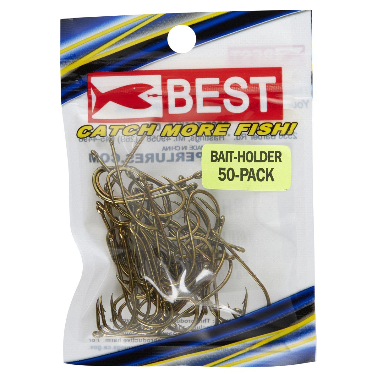 slide 1 of 5, Best Bronze Baitholder Size 2 Hook Pack, 50 ct