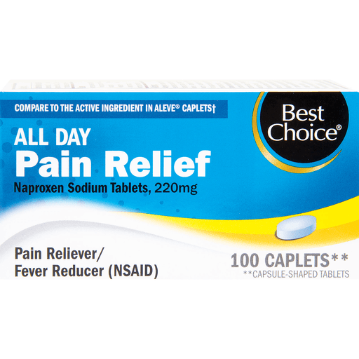 slide 1 of 1, Best Choice All Day Pain Relief Caplets, 100 ct