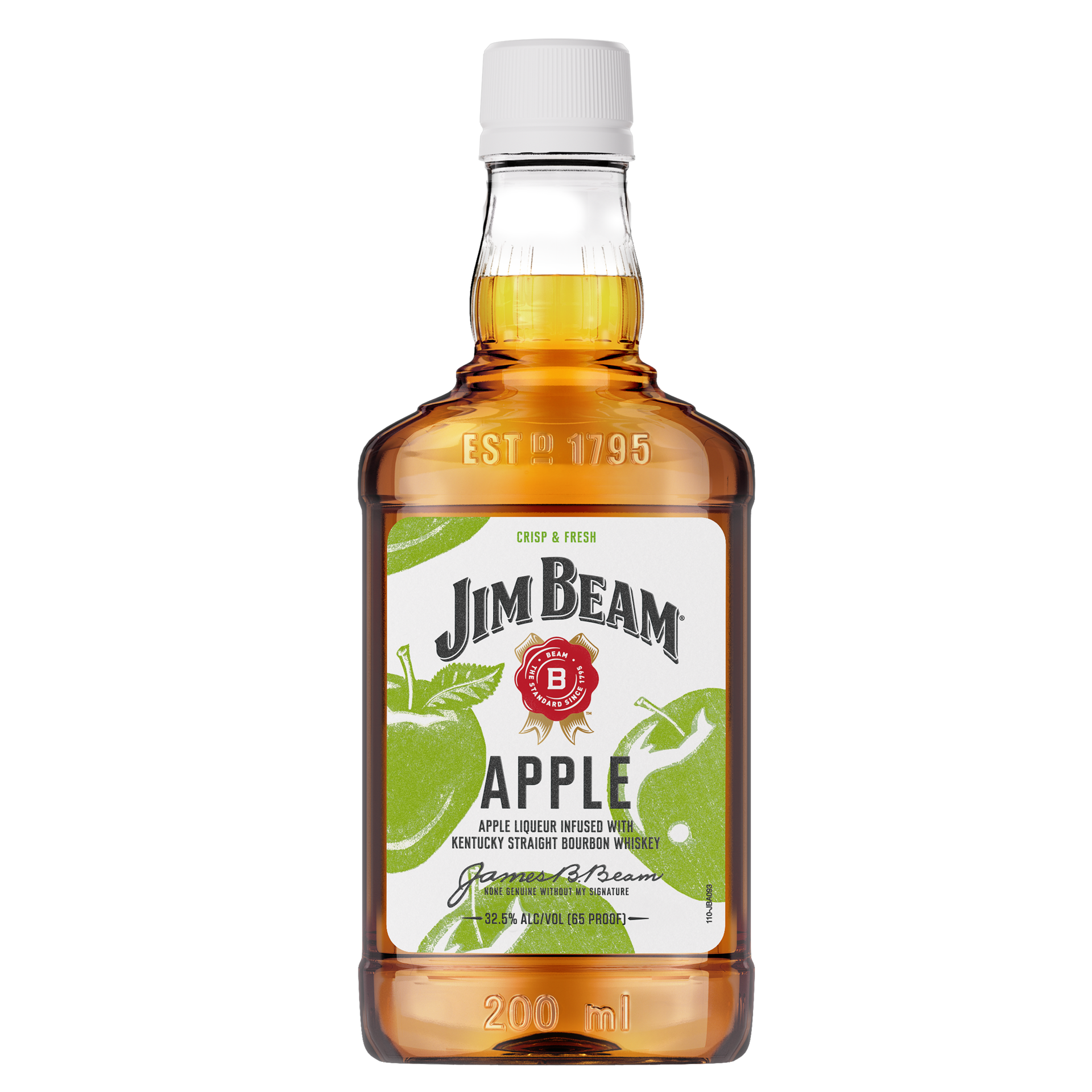 slide 2 of 2, Jim Beam Apple Liqueur with Kentucky Straight Bourbon Whiskey 200 ml, 200 ml