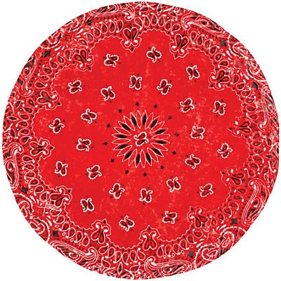 slide 1 of 1, Haven & Key Red Bandana Print Melamine Dinner Plate, 11 in