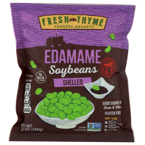 slide 1 of 1, Fresh Thyme Shelled Edamame Soybeans, 1 ct