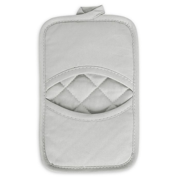 slide 1 of 1, KitchenSmart Colors Solid Pocket Pot Mitt - Silver, 1 ct