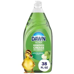 Dawn Ultra Dishwashing Liquid, Antibacterial Hand Soap, Apple Blossom Scent - 38 oz