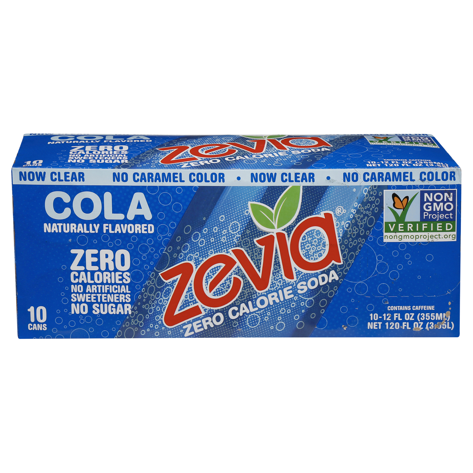 slide 1 of 17, Zevia Zero Calorie Cola Soda, 10 ct; 12 fl oz