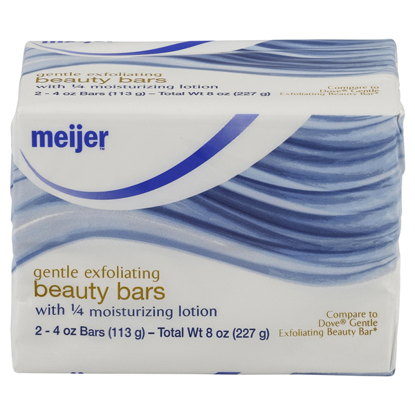 slide 1 of 2, Meijer Gentle Exfoliating Beauty Bars, 2 ct