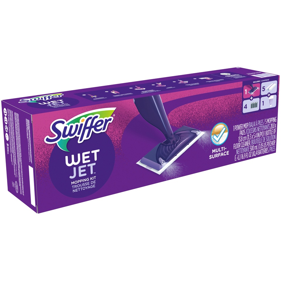 slide 3 of 3, Swiffer Wet Jet Floor Cleaner Starter Kit, 1 ct