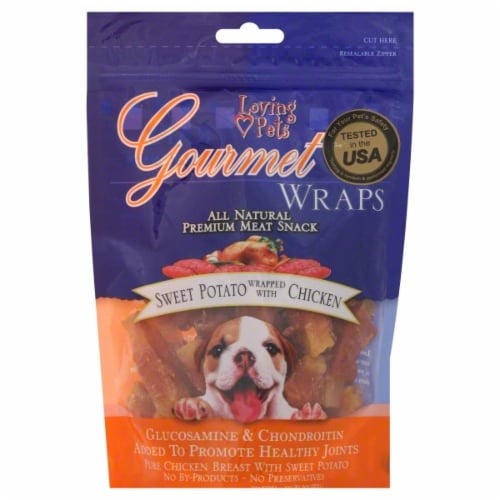 slide 1 of 1, Loving Pets Gourmet Sweet Potato Wrapped With Chicken, 8 oz