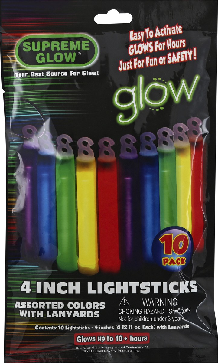 slide 3 of 8, Supreme Assorted Glow Sticks, 24 ct