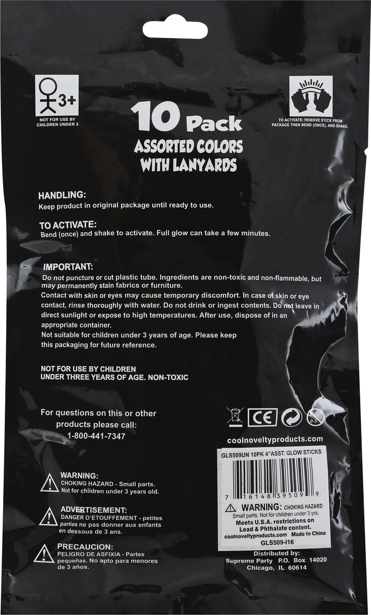 slide 2 of 8, Supreme Assorted Glow Sticks, 24 ct