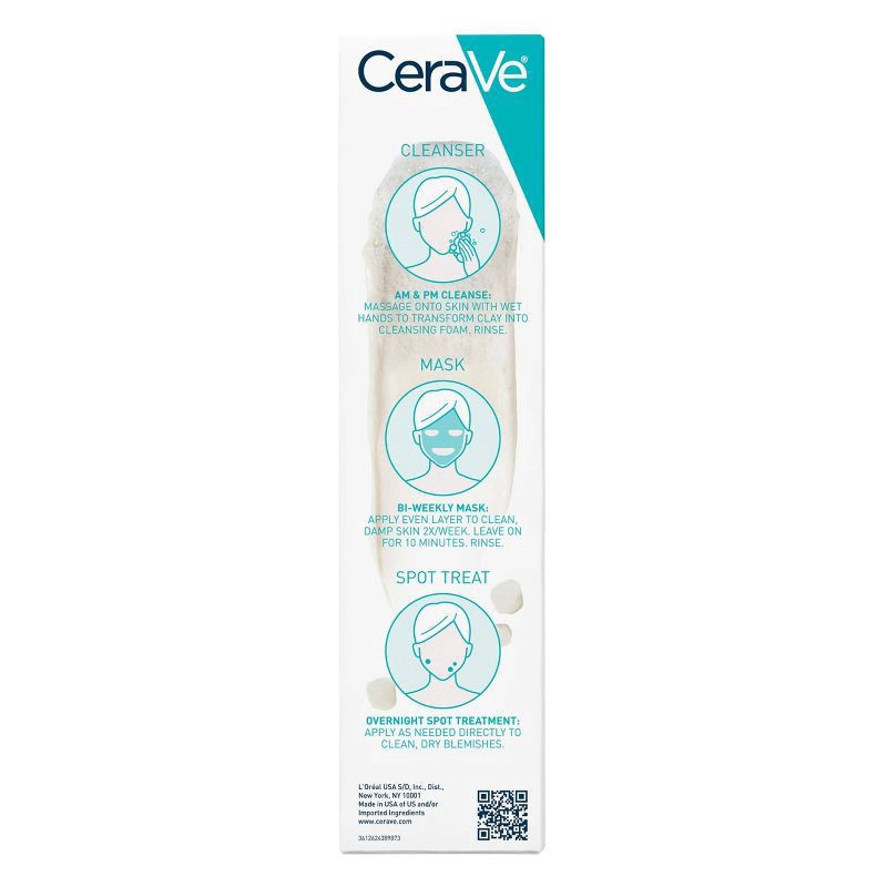 slide 10 of 10, CeraVe Acne Clay-to-Foam Cleanser 1 Each, 4 oz