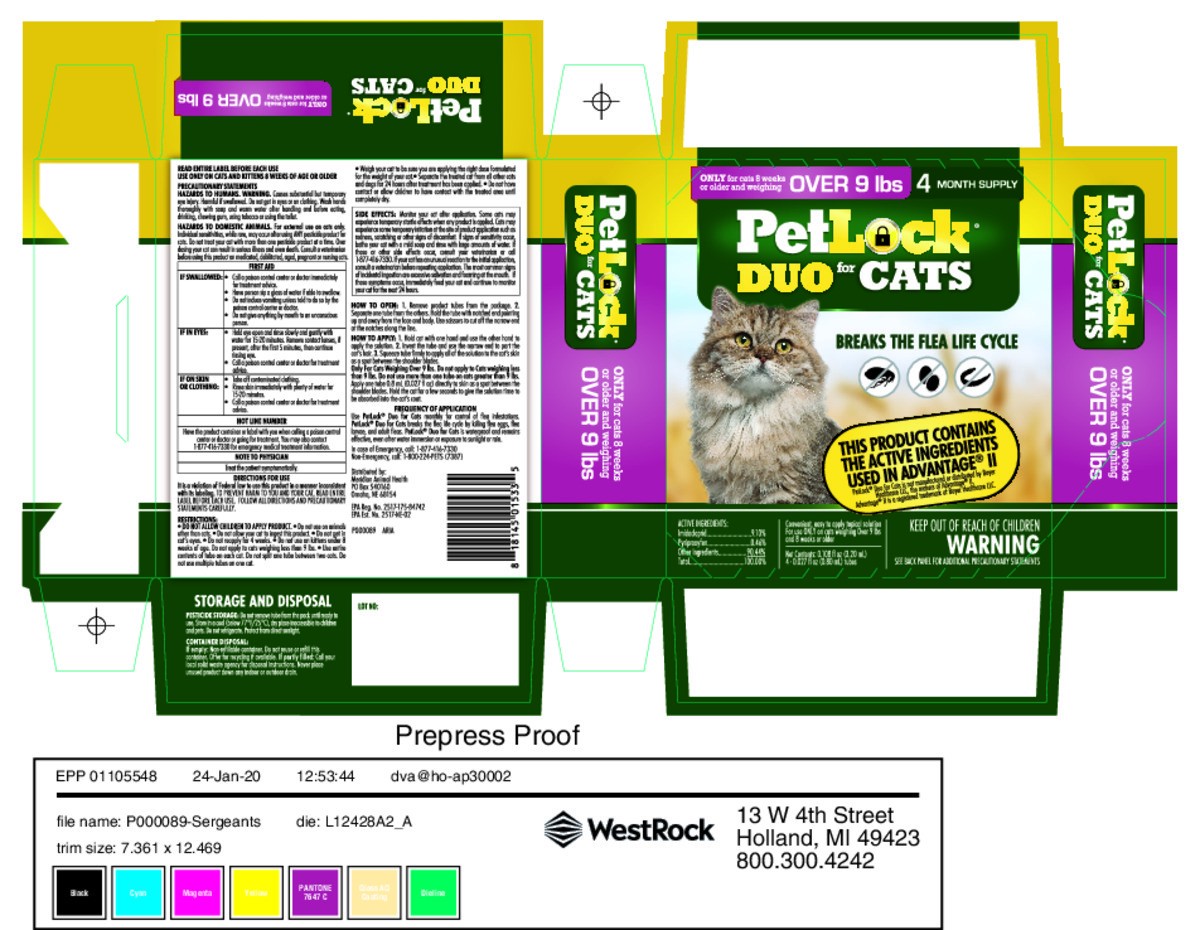 slide 5 of 5, PetLock Pet Lock Duo F&T SO Cat 9+lb 4CT, 4 ct