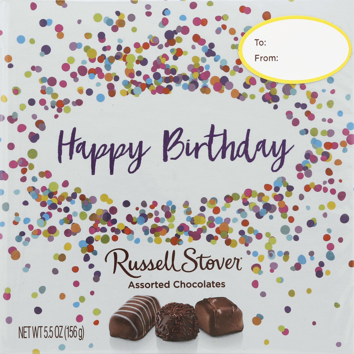 slide 2 of 4, Russell Stover Happy Birthday Assorted Chocolates, 5.5 oz