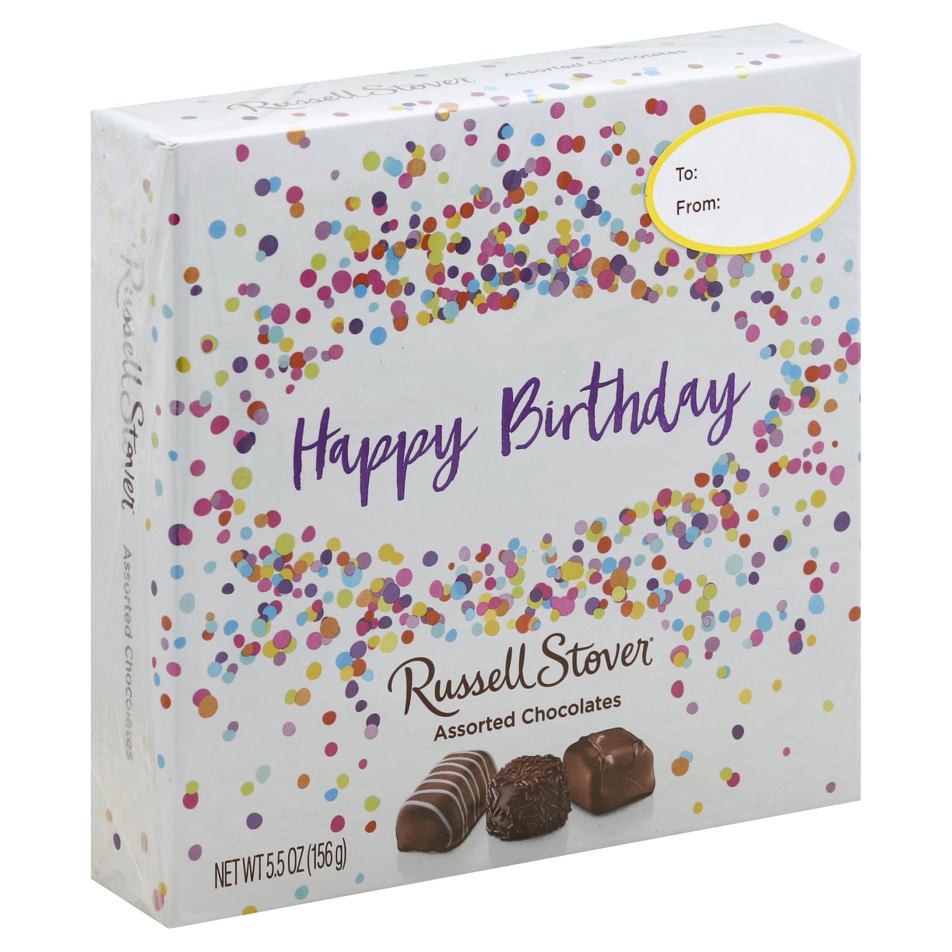 slide 1 of 4, Russell Stover Happy Birthday Assorted Chocolates, 5.5 oz