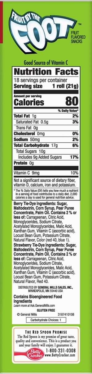 slide 7 of 9, Fruit By The Foot Fruit Flavored Snacks, Berry Tie-Dye & Strawberry Tie-Dye, Family Pack, 18 Rolls, 13.5 oz, 18 ct