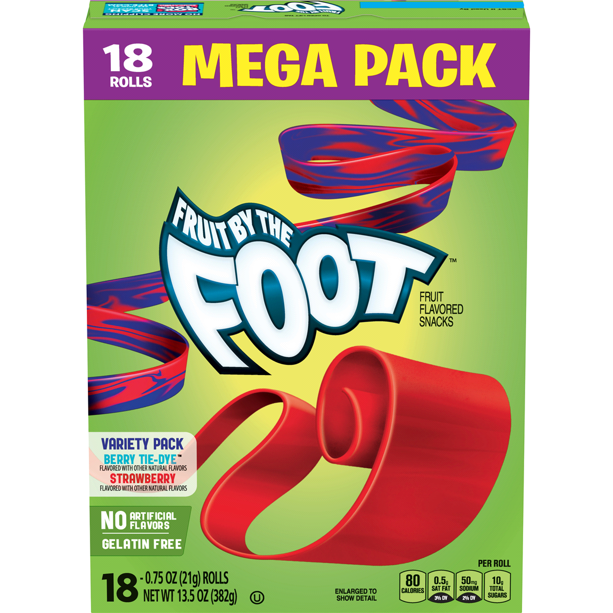 slide 1 of 1, Betty Crocker Fruit by the Foot Berry Tie-Dye & Strawberry Fruit Flavored Snacks, 18 ct