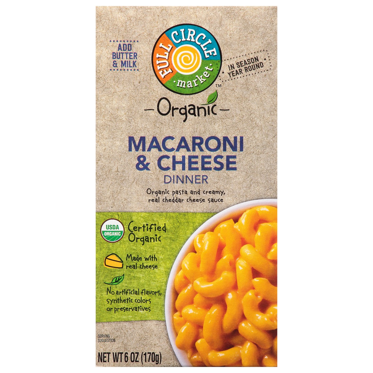 slide 11 of 14, Full Circle Market Organic Macaroni & Cheese Dinner 6 oz, 6 oz