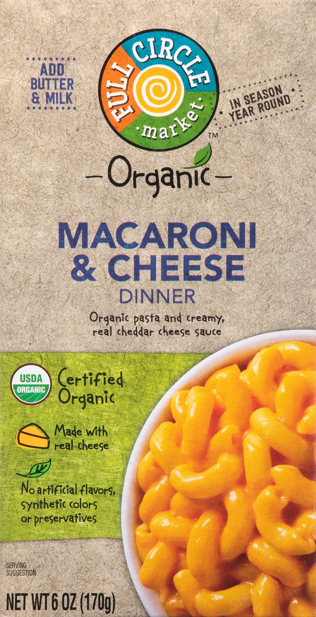 slide 1 of 14, Full Circle Market Organic Macaroni & Cheese Dinner 6 oz, 6 oz