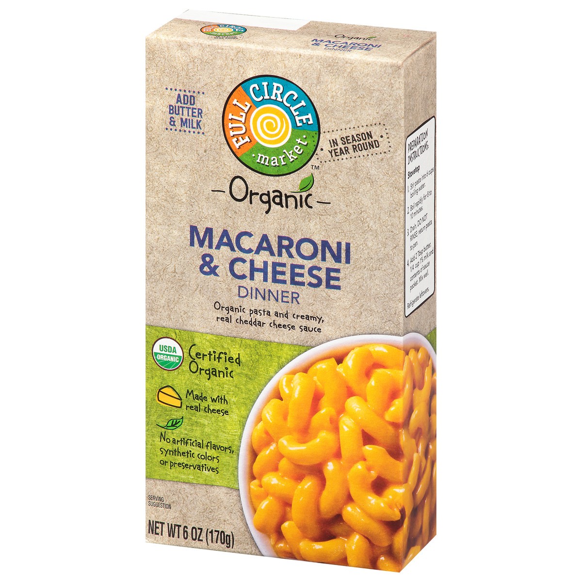 slide 5 of 14, Full Circle Market Organic Macaroni & Cheese Dinner 6 oz, 6 oz