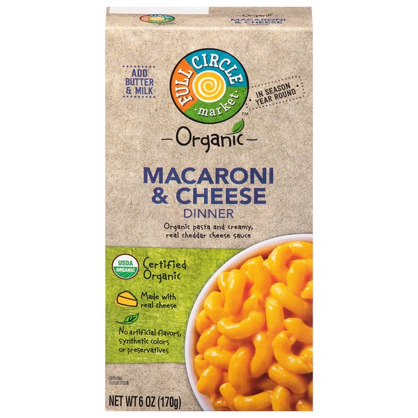 slide 1 of 6, Full Circle Market Organic Macaroni & Cheese Dinner 6 oz, 6 oz