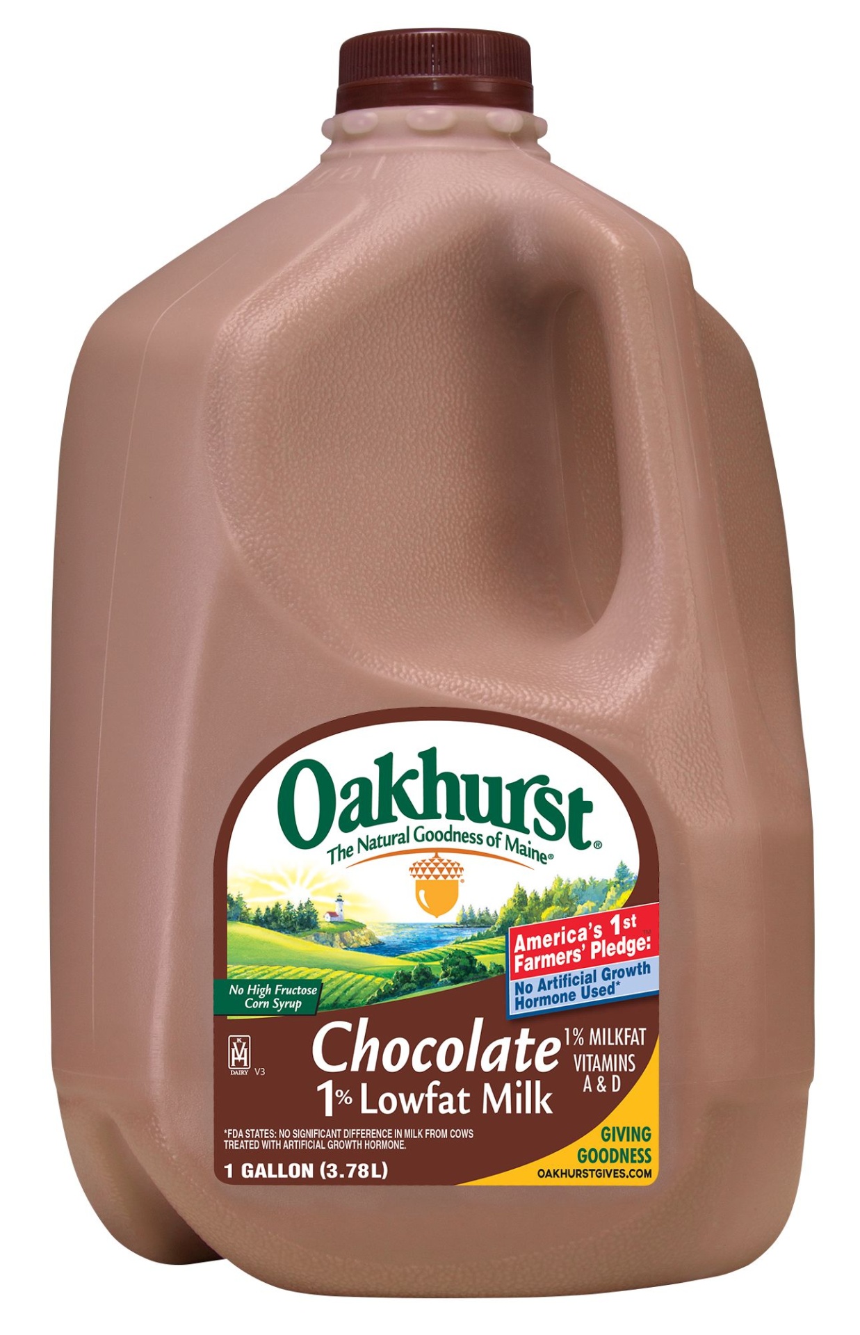 slide 1 of 1, Oakhurst 1% Lowfat Chocolate Milk Gallon, 1 gal