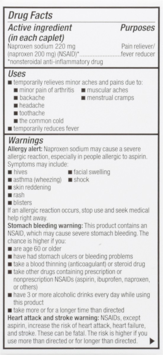 slide 2 of 9, TopCare Health Caplets 220 mg All Day Pain Relief 200 ea, 200 ct