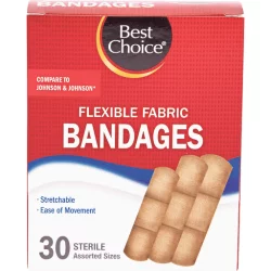 Best Choice Flexible Fabric Bandages Assorted Sizes