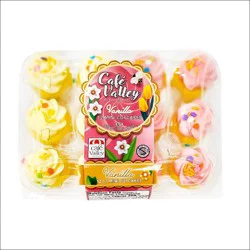 Cafe Valley Mini Vanilla Spring Cupcakes