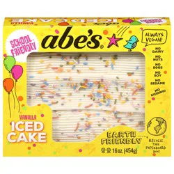 Abe's School Friendly Vanilla Iced Cake 16 oz