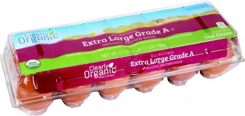 slide 1 of 1, Clearly Organic Extra Large Eggs, 12 ct