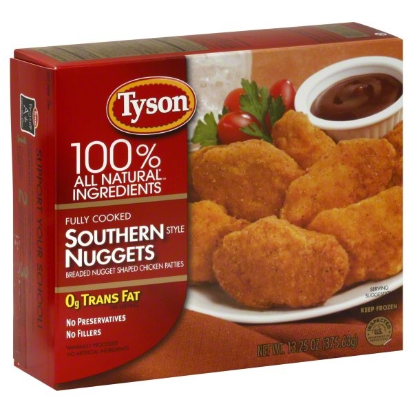 slide 1 of 1, Tyson Southern Style Nuggets, 1 ct