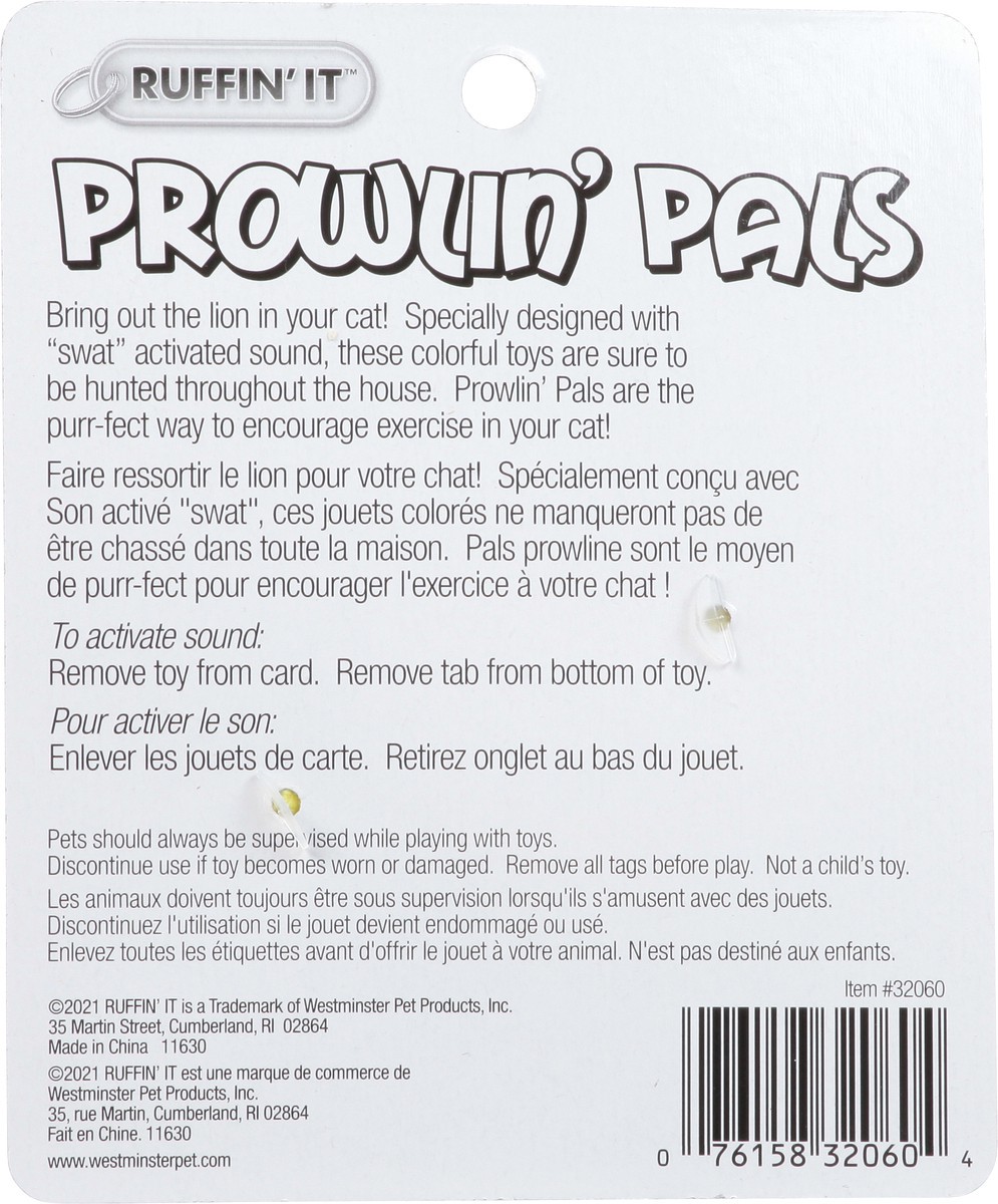 slide 8 of 9, Ruffin' It Prowlin Pals Catnip Cat Toy Yellow Orange, 1 ct