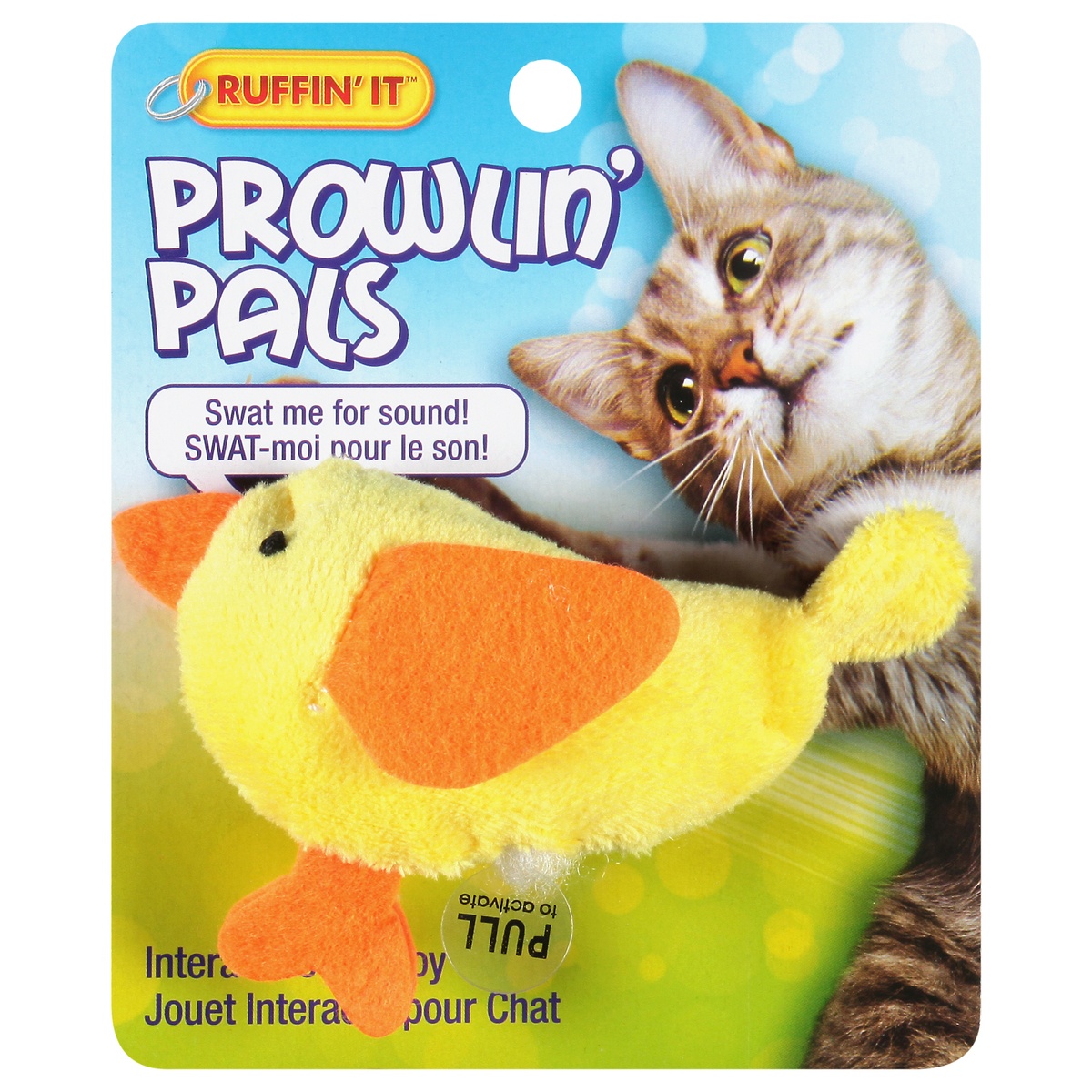 slide 1 of 1, Ruffin' It Prowlin Pals Catnip Cat Toy Yellow Orange, 1 ct