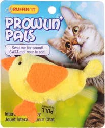 Ruffin' It Prowlin Pals Catnip Cat Toy Yellow Orange