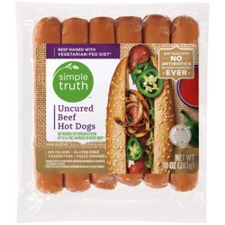 Simple Truth Uncured Beef Hot Dogs 10 oz