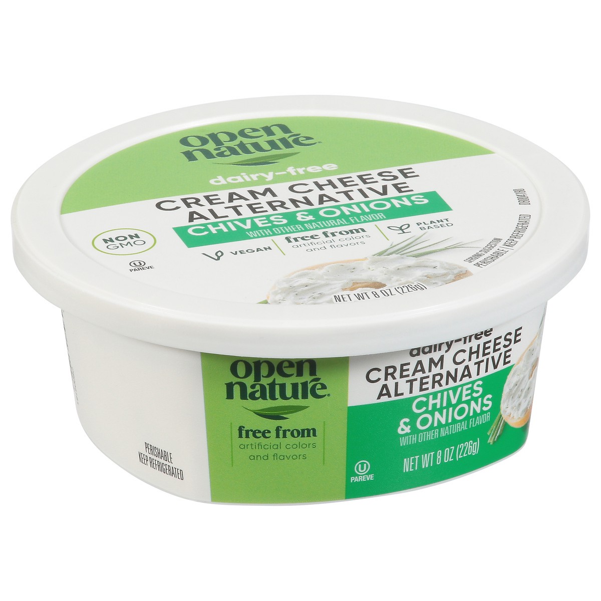 slide 6 of 15, Open Nature Plant Based Cream Cheese Chive 8 Ounce - 8 Oz, 8 oz