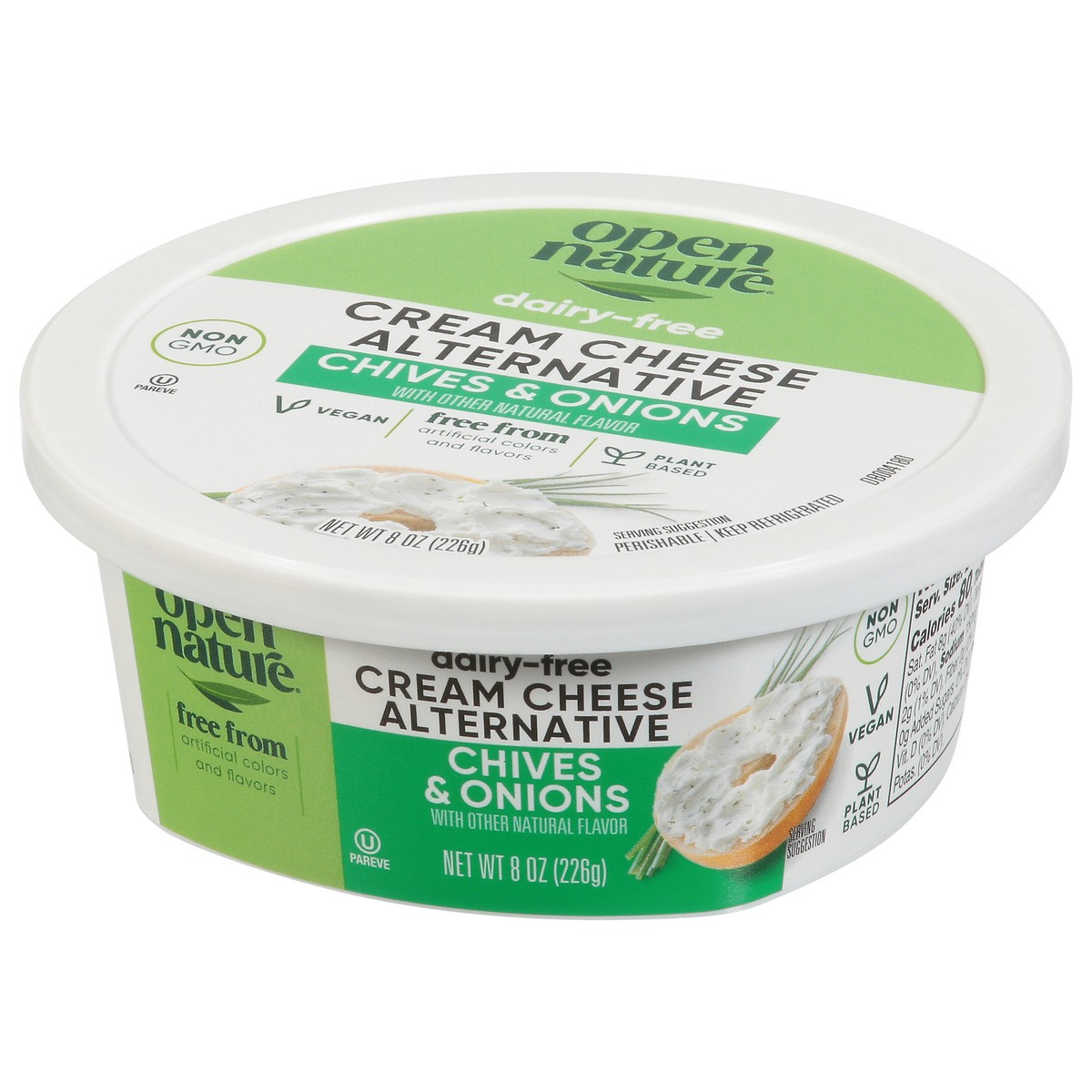 slide 7 of 15, Open Nature Plant Based Cream Cheese Chive 8 Ounce - 8 Oz, 8 oz