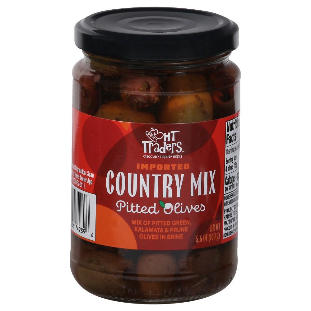 slide 2 of 2, Ht Traders Imported Country Mix Pitted Olives, 5.6 oz