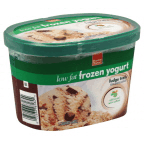 slide 1 of 1, Harris Teeter LowFat Triple Fudge Yogurt, 48 oz
