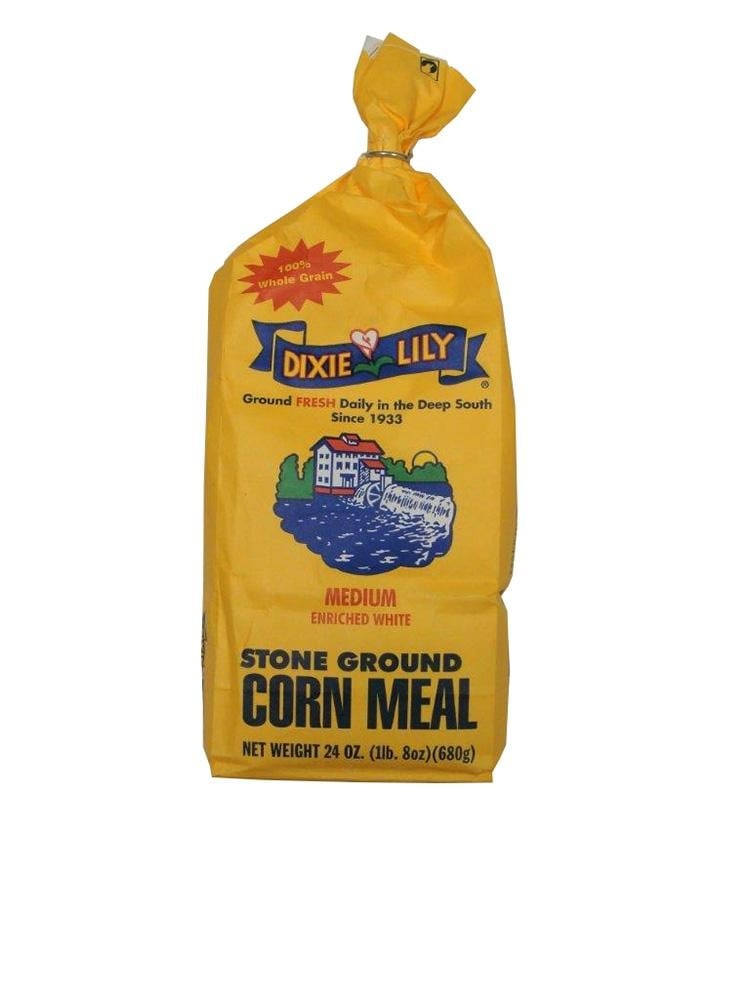 slide 1 of 1, Dixie Lily Whole Grain Corn Meal, 24 oz