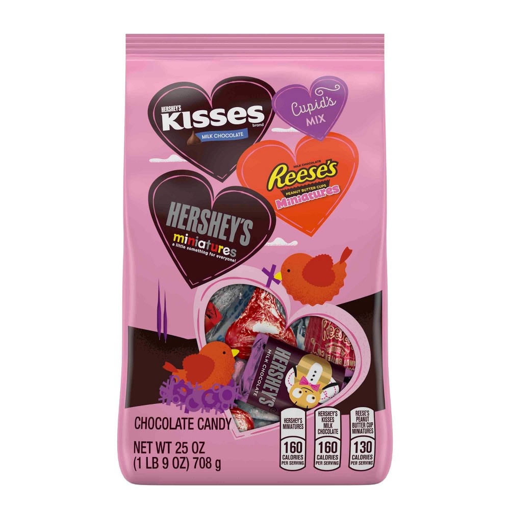 slide 2 of 3, Hershey's Cupid's Mix Valentines Day Stand Up Bag, 25 oz