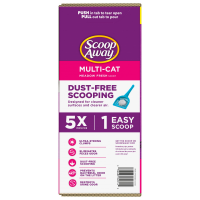 slide 6 of 22, Scoop Away Multi-Cat Clumping Meadow Fresh Scent Cat Litter, 25 lb