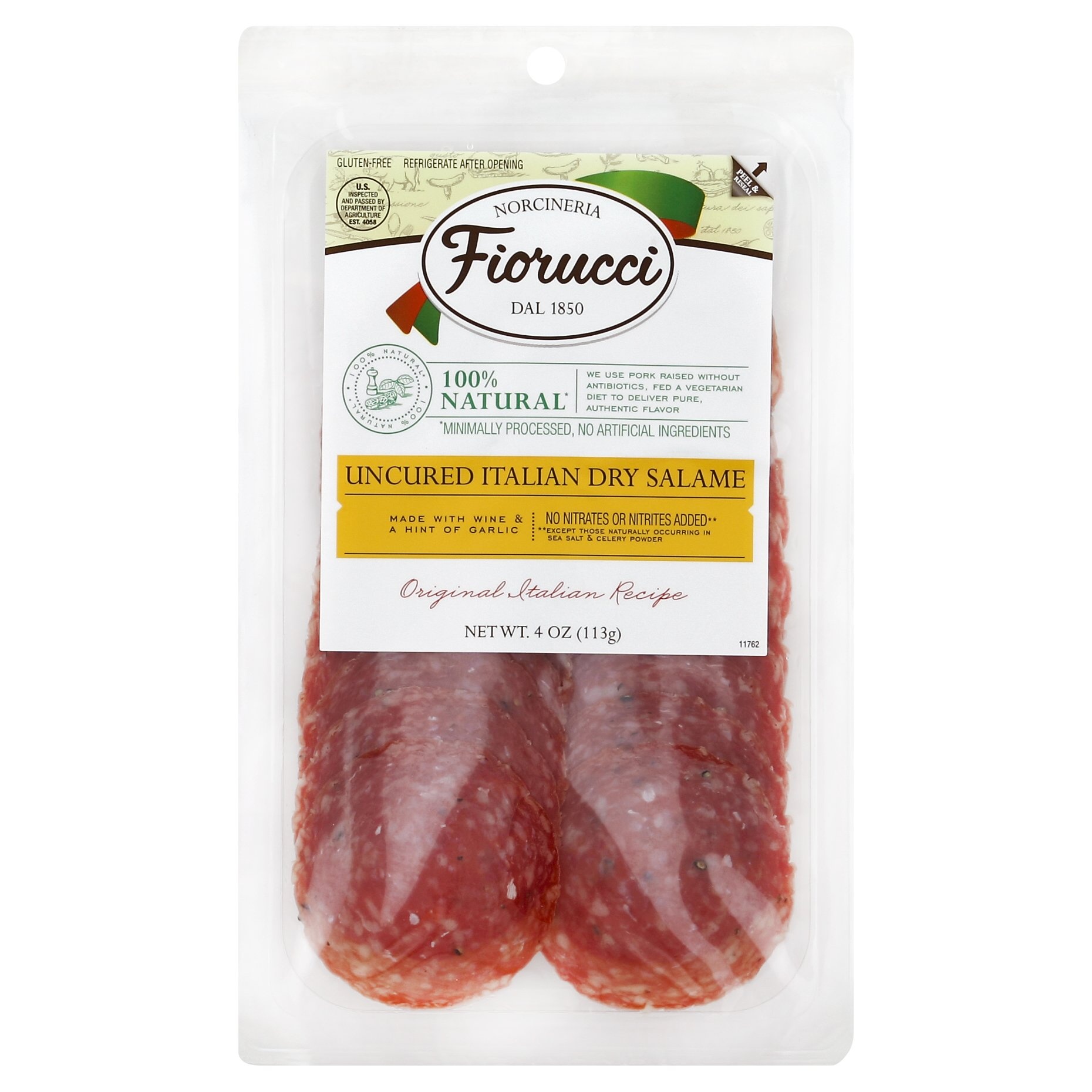 slide 1 of 1, Fiorucci Pre-Sliced Dry Salami, 4 oz